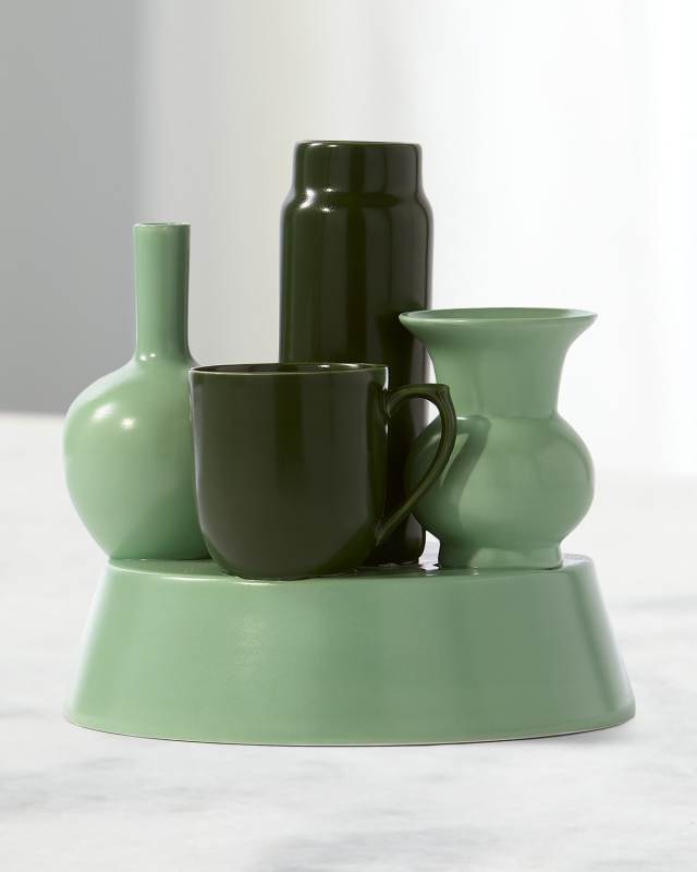 Hong Kong 10.2" Vase, Dark Green